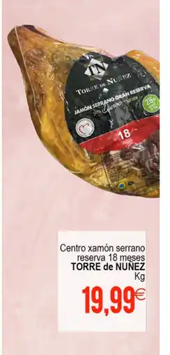 Plenus Supermercados TORRE DE NUÑEZ Centro xamón serrano reserva 18 meses oferta