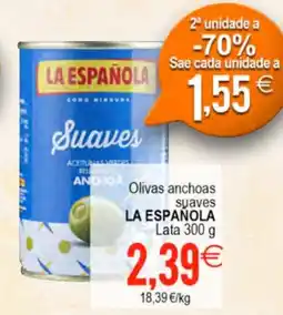 Plenus Supermercados LA ESPANOLA Olivas anchoas suaves oferta