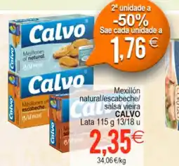 Plenus Supermercados CALVO Mexillón natural/escabeche/ salsa vieira oferta
