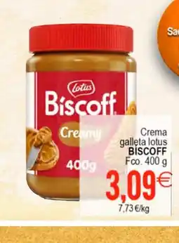 Plenus Supermercados BISCOFF Crema galleta lotus oferta