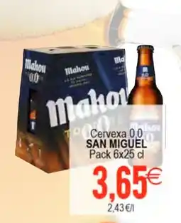 Plenus Supermercados SAN MIGUEL Cervexa 0,0 oferta