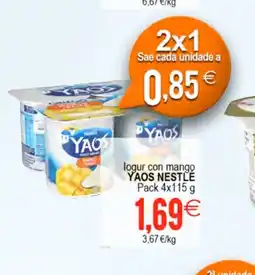 Plenus Supermercados YAOS NESTLE logur con mango oferta