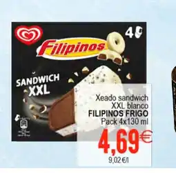 Plenus Supermercados FILIPINOS FRIGO Xeado sandwich XXL blanco oferta