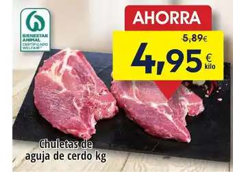 FROIZ Chuletas de aguja de cerdo oferta