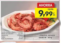 FROIZ Langostino vannamei cocido oferta