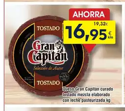 FROIZ Queso Gran Capitán curado tostado mezcla elaborado con leche pasteurizada oferta