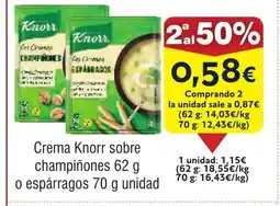 FROIZ Crema Knorr sobre champiñones o espárragos oferta