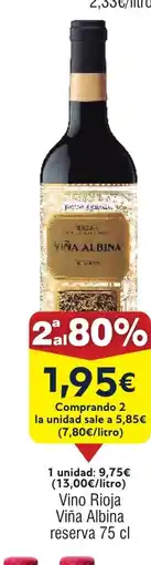 FROIZ Vino Rioja Viña Albina reserva oferta