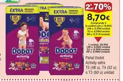 FROIZ Pañal Dodot Activity extra oferta