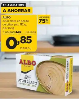Alimerka ALBO Atún claro en aceite de oliva oferta