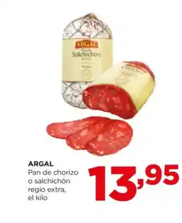 Alimerka ARGAL Pan de chorizo o salchichón regio extra oferta