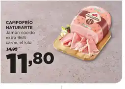 Alimerka CAMPOFRÍO NATURARTE Jamón cocido extra 96% carne oferta