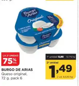 Alimerka BURGO DE ARIAS Queso original, oferta