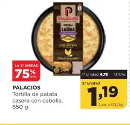 Alimerka PALACIOS Tortilla de patata casera con cebolla oferta