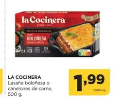 Alimerka LA COCINERA Lasaña boloñesa o canelones de carne oferta