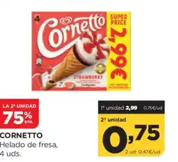 Alimerka CORNETTO Helado de fresa oferta