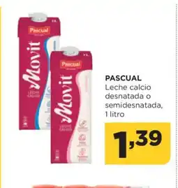 Alimerka PASCUAL Leche calcio desnatada o semidesnatada, oferta