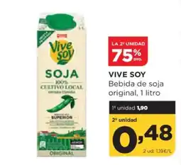 Alimerka VIVE SOY Bebida de soja original oferta