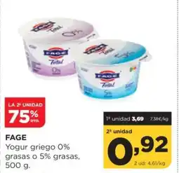 Alimerka FAGE Yogur griego 0% grasas o 5% grasas oferta