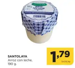 Alimerka SANTOLAYA Arroz con leche oferta