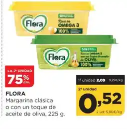 Alimerka FLORA Margarina clásica o con un toque de aceite de oliva oferta