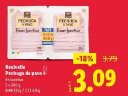 Lidl REALVALLE Pechuga de pavo oferta