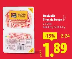 Lidl REALVALLE Tiras de bacon oferta