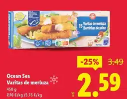 Lidl Ocean Sea Varitas de merluza oferta