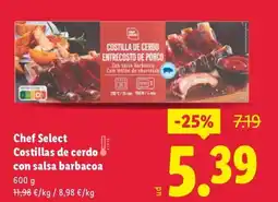 Lidl Chef Select Costillas de cerdo con salsa barbacoa oferta