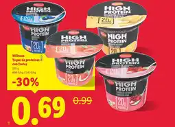 Lidl MILBONA Yogur de proteínas con frutas oferta