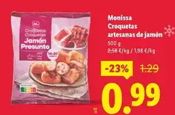 Lidl MONISSA Croquetas artesanas de jamón oferta