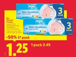 Lidl NIXE Atún claro al natural oferta