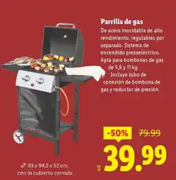 Lidl Parrilla de gas oferta