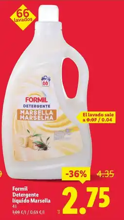 Lidl FORMIL Detergente líquido Marsella oferta
