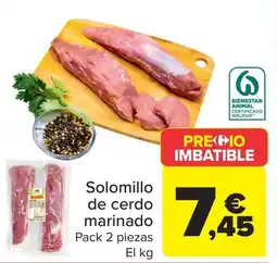 Carrefour Solomillo de cerdo marinado oferta