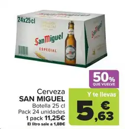Carrefour SAN MIGUEL Cerveza oferta