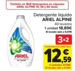 Carrefour ARIEL Alpine detergente líquido oferta