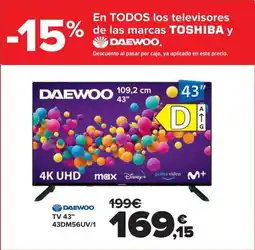 Carrefour DAEWOO Tv 43" 43dm56uv/1 oferta