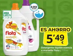Supermercados MAS FLOTA Detergente líquido esencia o marsella oferta