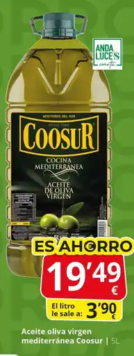 Supermercados MAS COOSUR Aceite oliva virgen mediterránea oferta