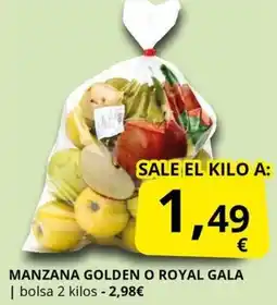 Supermercados MAS Manzana golden o royal gala oferta