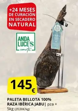 Supermercados MAS Paleta bellota 100% raza ibérica jabu oferta