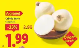 Lidl Origen - cebolla dulce oferta