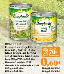 Gadis Bonduelle - guisantes muy finos maiz dulce on grano sin azucares anadidos oferta