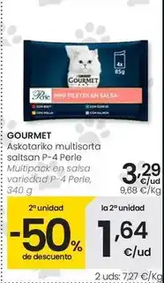 Eroski Gourmet - multipack en salsa variedad p-4 perle oferta