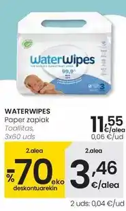 Eroski Waterwipes - toallitas oferta