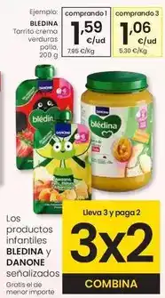 Eroski Danone - bledina tarrito crema verduras pollo oferta