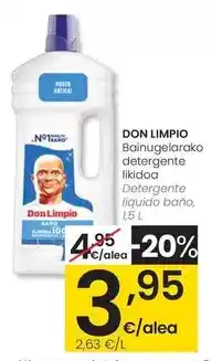 Eroski Don limpio - detergente liquido bano oferta