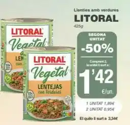 SPAR Fragadis Litoral - lentejas con velduras oferta