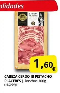 Supermercados MAS Cabeza cerdo ib pistacho placeres oferta
